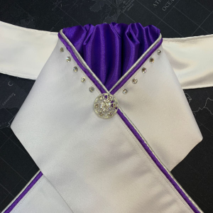 Purple Diamante Stock Tie